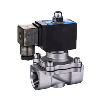 DC12V AC220V válvula de solenoide de gas de agua de acero inoxidable de dos vías