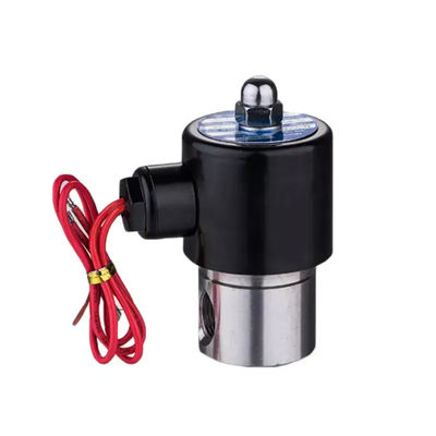 DC12V AC220V válvula de solenoide de gas de agua de acero inoxidable de dos vías