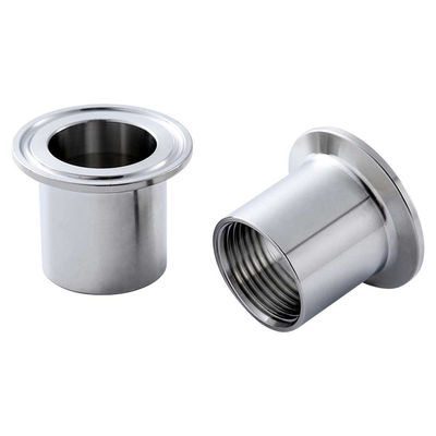 Espejo pulido 304 316L de acero inoxidable sanitario Tri abrazadera de hilo femenino tubo adaptador de ajuste
