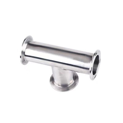 Acero inoxidable 316 304 Polido sanitario Ss304 Tri-clamped de 3 vías Tee igual para la leche de alimentos