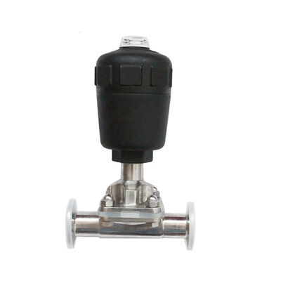 Fundido WZ grado alimenticio aséptico neumático accionado tanque fondo 2''sanitario tri-clampada válvula de diafragma 1/8' '-4