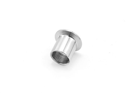 Espejo pulido 304 316L de acero inoxidable sanitario Tri abrazadera de hilo femenino tubo adaptador de ajuste