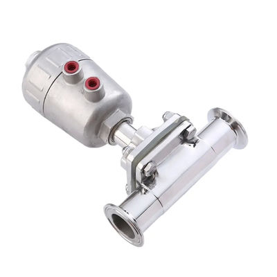 Fundido WZ grado alimenticio aséptico neumático accionado tanque fondo 2''sanitario tri-clampada válvula de diafragma 1/8' '-4