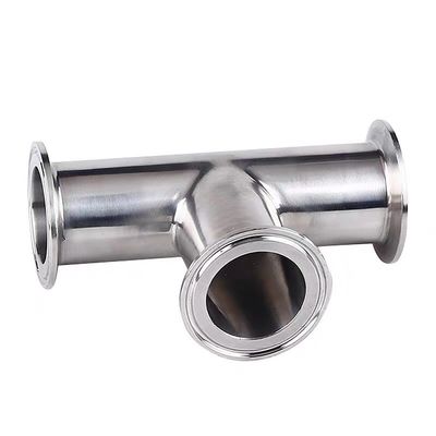 Acero inoxidable 316 304 Polido sanitario Ss304 Tri-clamped de 3 vías Tee igual para la leche de alimentos