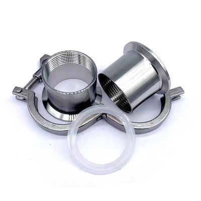 Código de cabeza cilíndrica WZ SS 304 316 Tri Clamp Conexión rápida Conjunto de abrazaderas para tuberías sanitarias