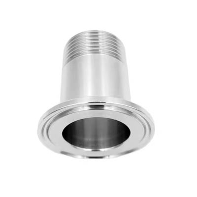 Plata 1/2" 3/4" BSP Hombre NPT Filamento Ferrule Tipo Tri Clamp Tubo de ajuste para sanitarios