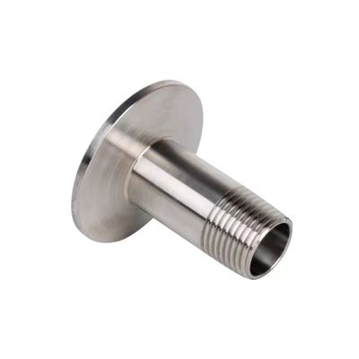 Plata 1/2" 3/4" BSP Hombre NPT Filamento Ferrule Tipo Tri Clamp Tubo de ajuste para sanitarios