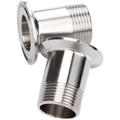 Plata 1/2" 3/4" BSP Hombre NPT Filamento Ferrule Tipo Tri Clamp Tubo de ajuste para sanitarios