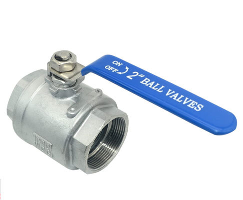 Acero inoxidable industrial 316 2" NPT Femenino Válvula de bola de puerto completo Manija de vinilo WOG1000
