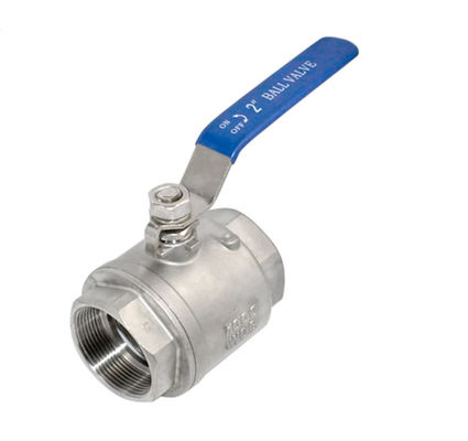 Acero inoxidable industrial 316 2" NPT Femenino Válvula de bola de puerto completo Manija de vinilo WOG1000