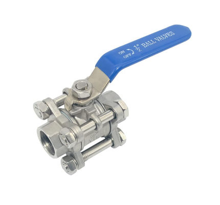 Enlace femenino 1/2 "Válvula de bola de puerto completo 3 piezas de acero inoxidable 316 NPT WOG1000 estándar