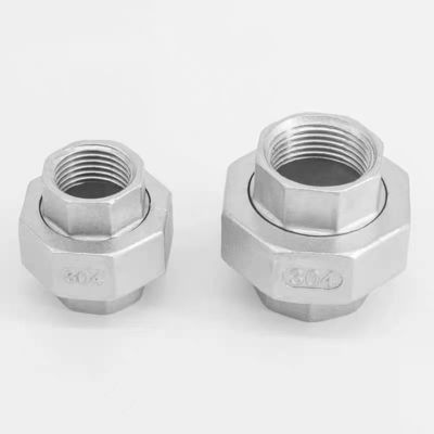 Conector de acero inoxidable de doble rosca interna con conector de acoplamiento NPT BSP 1/4''-4.0