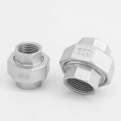 Conector de acero inoxidable de doble rosca interna con conector de acoplamiento NPT BSP 1/4''-4.0