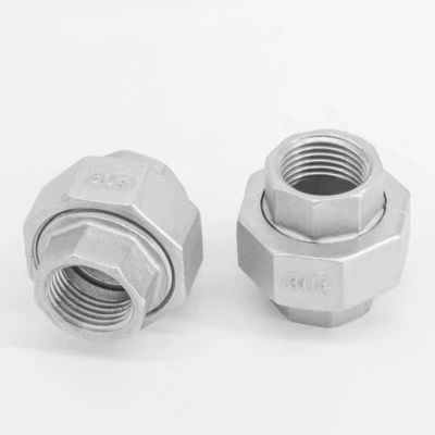 Conector de acero inoxidable de doble rosca interna con conector de acoplamiento NPT BSP 1/4''-4.0