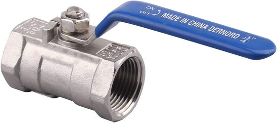 Válvula de bola de acero inoxidable personalizada Tipo 1PC Puerto estándar NPT para agua, petróleo y gas