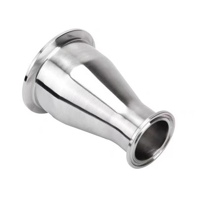 Reducción de ajuste sanitario de tubo OD de 2 a 1-1/2 pulgadas en material SS 304 316