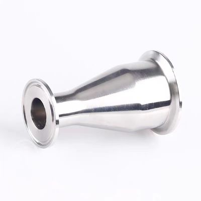 Reducción de ajuste sanitario de tubo OD de 2 a 1-1/2 pulgadas en material SS 304 316