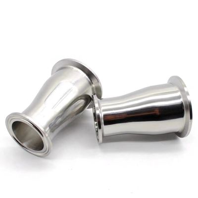 Reducción de ajuste sanitario de tubo OD de 2 a 1-1/2 pulgadas en material SS 304 316