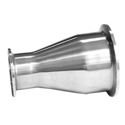Reducción de ajuste sanitario de tubo OD de 2 a 1-1/2 pulgadas en material SS 304 316