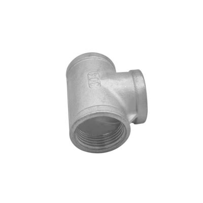 Fusión de acero inoxidable tipo WZ 304T alambre interior Tee de juntas de tornillo de rosca de tubería de agua de juntas de plomería accesorios NPT BSP BSPT