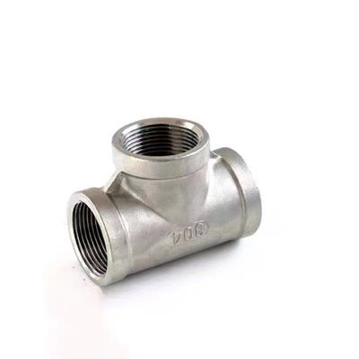 Fusión de acero inoxidable tipo WZ 304T alambre interior Tee de juntas de tornillo de rosca de tubería de agua de juntas de plomería accesorios NPT BSP BSPT