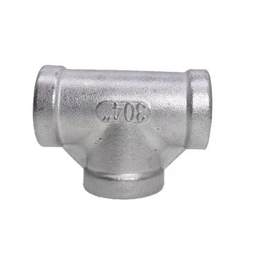 Fusión de acero inoxidable tipo WZ 304T alambre interior Tee de juntas de tornillo de rosca de tubería de agua de juntas de plomería accesorios NPT BSP BSPT
