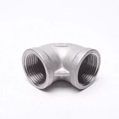 Fittings para tubos de acero inoxidable con rosca SS 201 304 316 316L 90 grados de fundición NPT BSPT DIN Codo