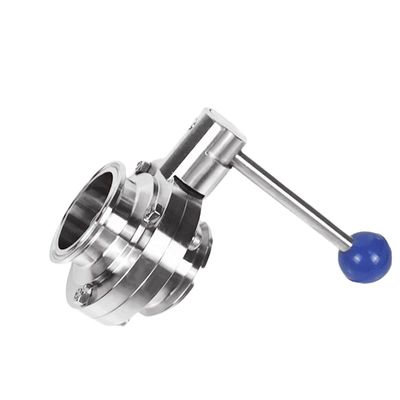 1-6" Port Size Tri Clamp Ferrule de acero inoxidable válvula de mariposa para necesidades sanitarias