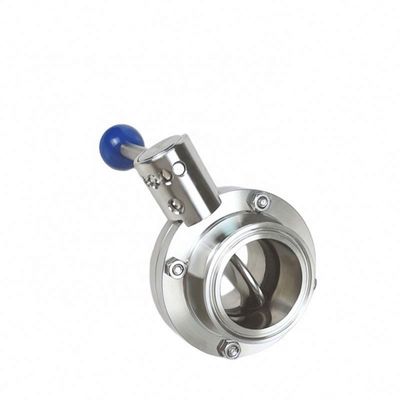 1-6" Port Size Tri Clamp Ferrule de acero inoxidable válvula de mariposa para necesidades sanitarias