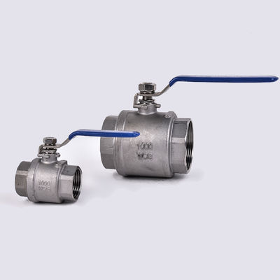 Operación manual de acero inoxidable 201/304 2PC de servicio ligero de dos piezas Tipo de válvula de bola para general