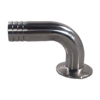 Sanitario SS304 316 316L Tri Clamp 90DEG manguera Barb Tri Clover Conexión de manguera compatible Adaptador de grado alimenticio