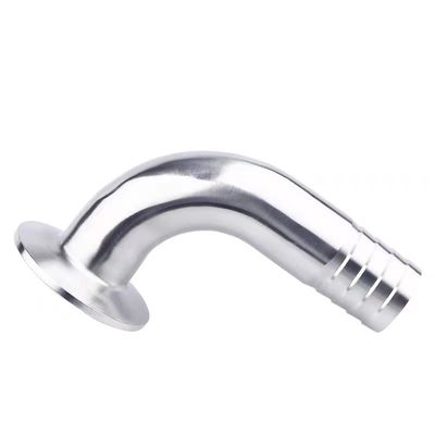 Sanitario SS304 316 316L Tri Clamp 90DEG manguera Barb Tri Clover Conexión de manguera compatible Adaptador de grado alimenticio