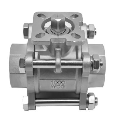 Fusión de válvula de bola Wog de acero inoxidable 3PCS 1000 para la industria petroquímica