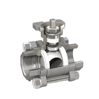 Fusión de válvula de bola Wog de acero inoxidable 3PCS 1000 para la industria petroquímica