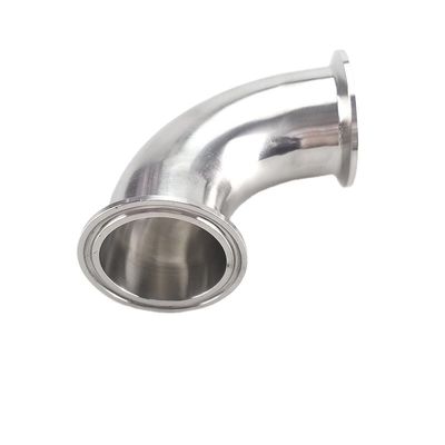 DN20-DN300 Acero inoxidable sanitario 304/316 Tri-clampada 90 grados codo y de larga duración