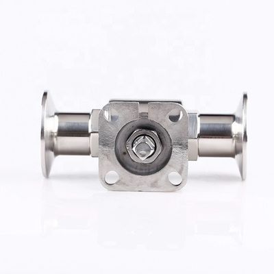 Ss 304 316 válvula de acero inoxidable de plataforma alta de válvula de bola de tri-clampada para líneas de tubería