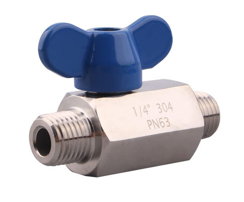 Válvula de bola de acero inoxidable de 1/4 de pulgada NPT de hilo masculino soporte estándar o personalizado