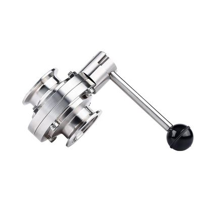 WZ Ss 304 316 válvula de vacío de acero inoxidable de tres pinzas válvula mariposa para tuberías