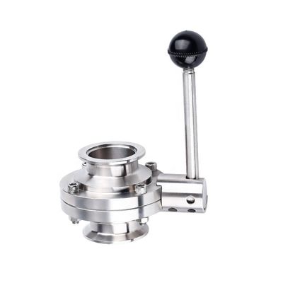 WZ Ss 304 316 válvula de vacío de acero inoxidable de tres pinzas válvula mariposa para tuberías