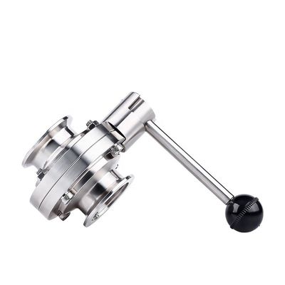 WZ Ss 304 316 válvula de vacío de acero inoxidable de tres pinzas válvula mariposa para tuberías