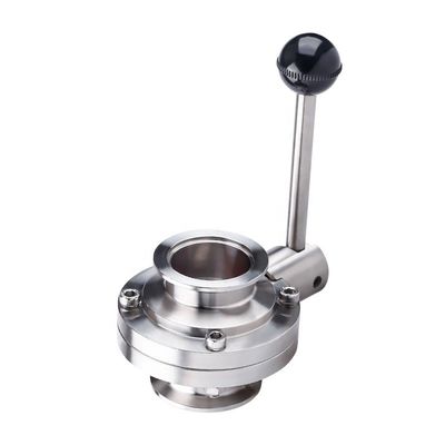 WZ Ss 304 316 válvula de vacío de acero inoxidable de tres pinzas válvula mariposa para tuberías