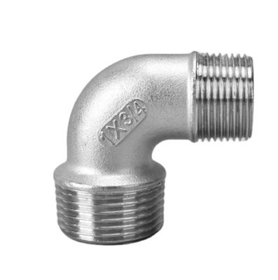 1/2' 1.0' RTS Acero inoxidable 304 Accesorios para tuberías Doble macho roscado 90 grados Codo