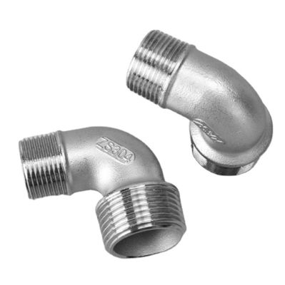 1/2' 1.0' RTS Acero inoxidable 304 Accesorios para tuberías Doble macho roscado 90 grados Codo