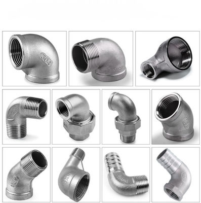 1/2' 1.0' RTS Acero inoxidable 304 Accesorios para tuberías Doble macho roscado 90 grados Codo
