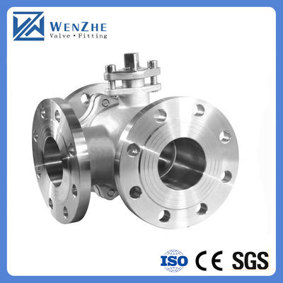 Diseño de válvula de bola de brida de acero inoxidable Ss 304 316