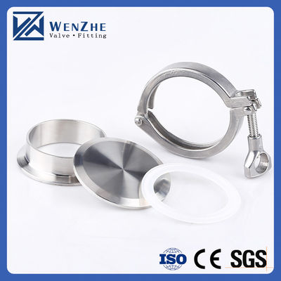 Hexágono/cabeza redonda Código Wenzhe Tri-clampada acero inoxidable 304 pin único Tri-clampada de trabajo pesado