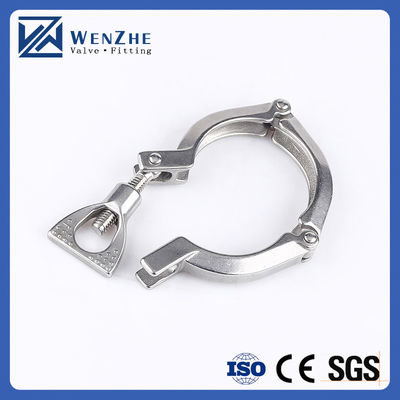 Hexágono/cabeza redonda Código Wenzhe Tri-clampada acero inoxidable 304 pin único Tri-clampada de trabajo pesado