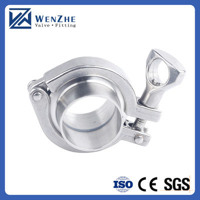 Hexágono/cabeza redonda Código Wenzhe Tri-clampada acero inoxidable 304 pin único Tri-clampada de trabajo pesado