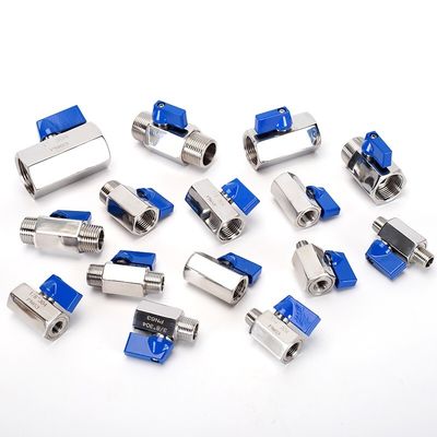 3/4 "-12" NPT de acero inoxidable con rosca femenina Mini válvula de bola con manguera manguera Barb