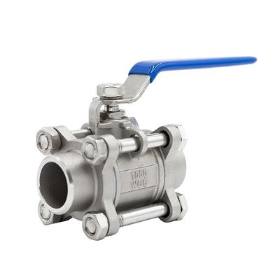 Acido resistente de acero inoxidable SS316 o SS304 1000psi 3 piezas de fundición Butt soldadura válvula de bolas